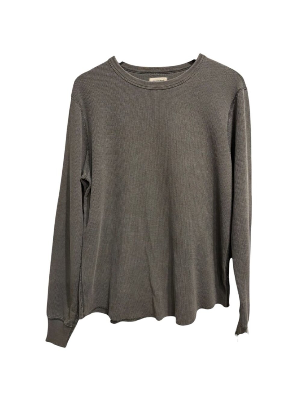 Buck Mason Vintage Thermal Surplus Tee Men’s M Black Cotton Waffle Knit Long Sle - Picture 2 of 6